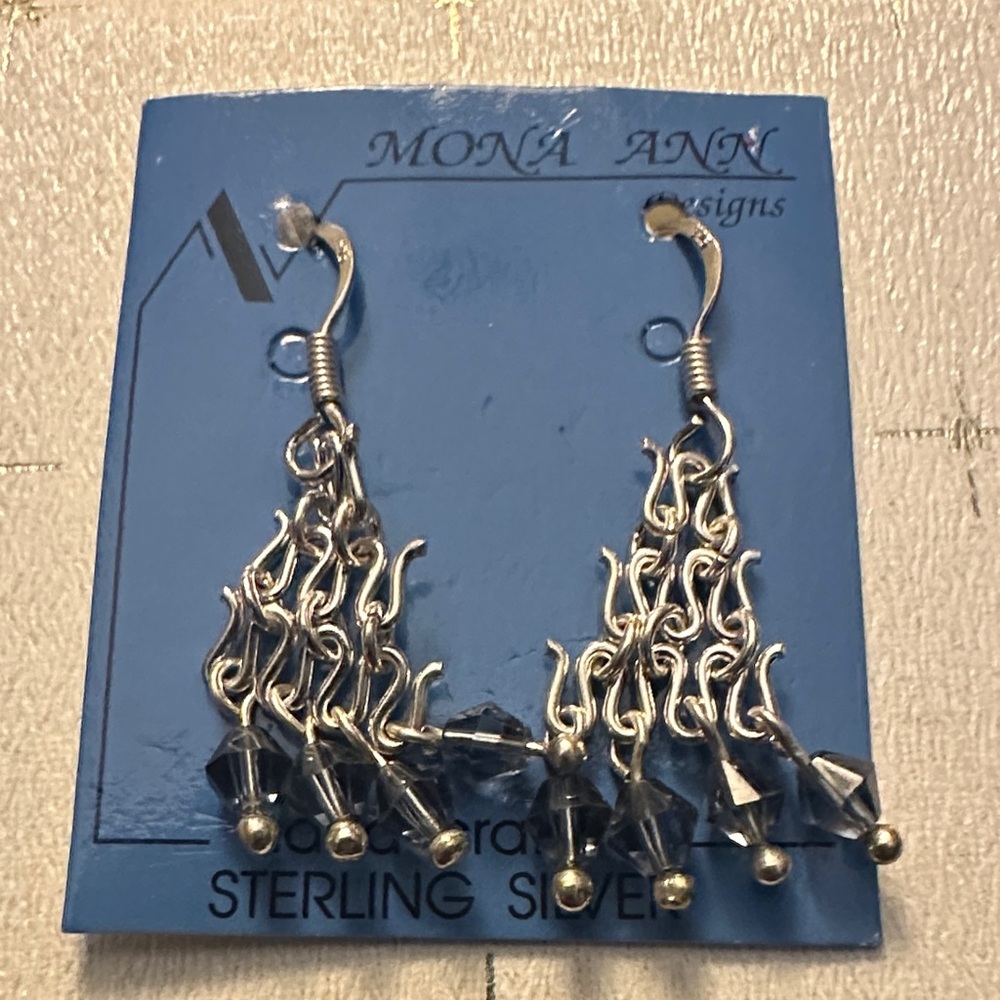 Mona Ann Sterling Silver Chandelier Earrings